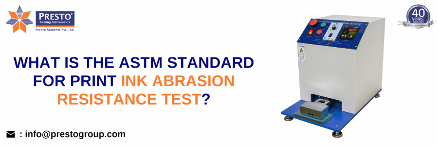 What is the ASTM standard for print ink abrasion resistance test?